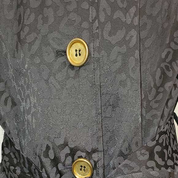 CYNTHIA ROWLEY Cheetah Print Belted Jacket -L - Picture 3 of 5